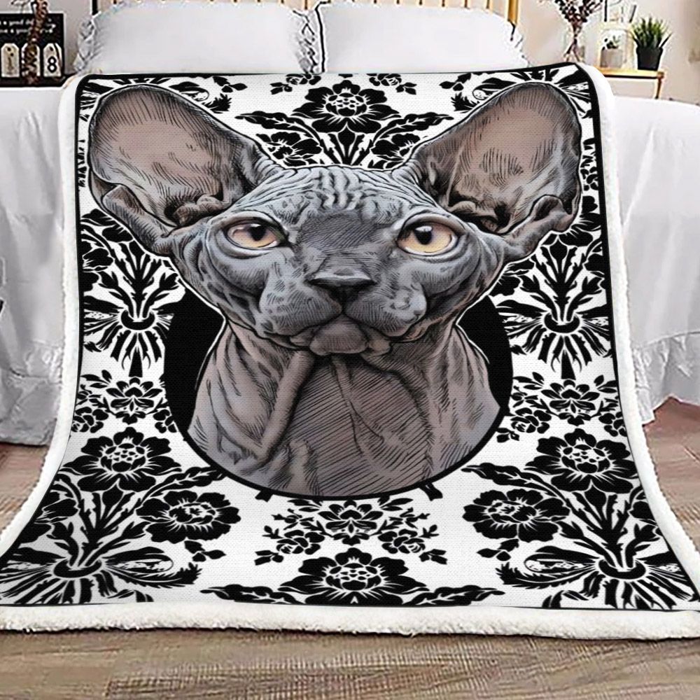 Cat Sherpa Fleece Blanket