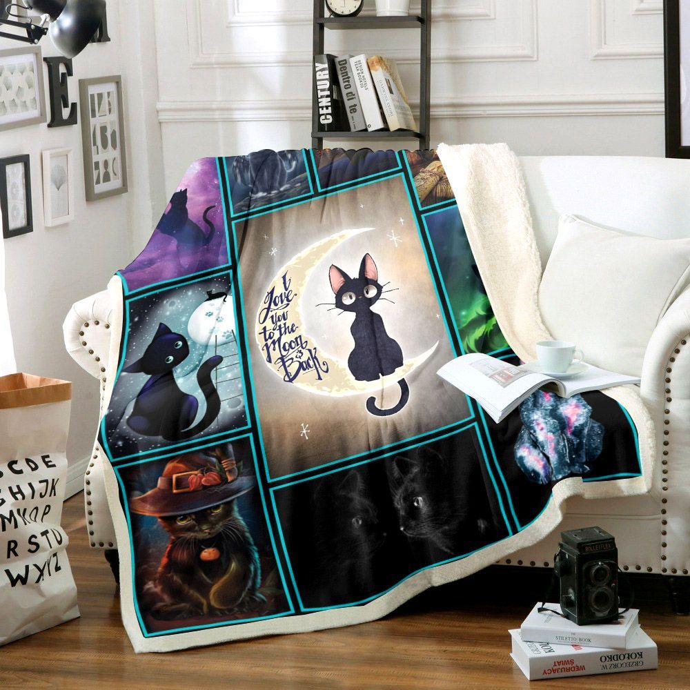 Cat Sherpa Fleece Blanket