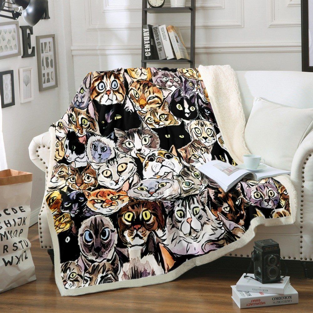 Cat Sherpa Fleece