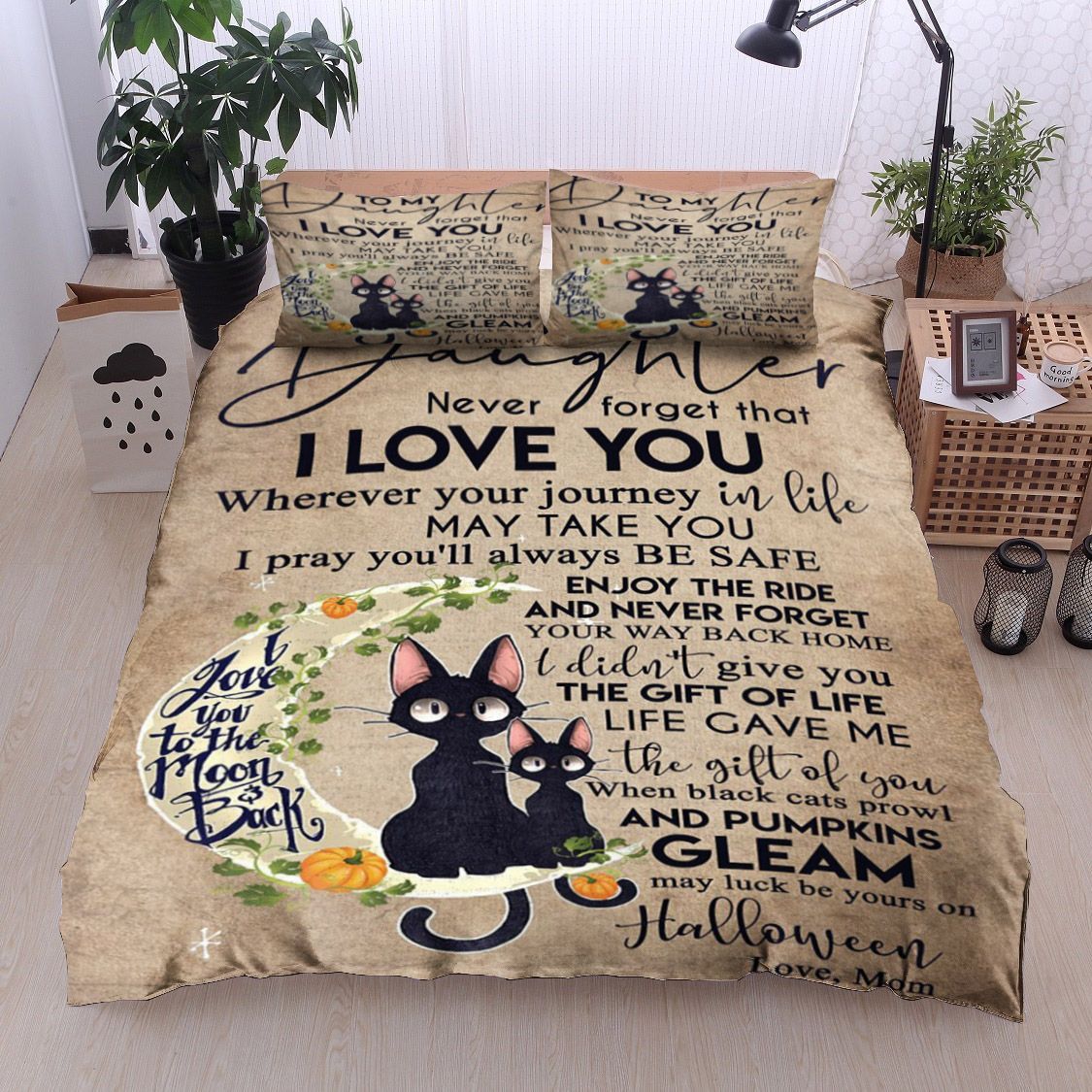 Cat To My Daughter Love From Mom Bedding Set
