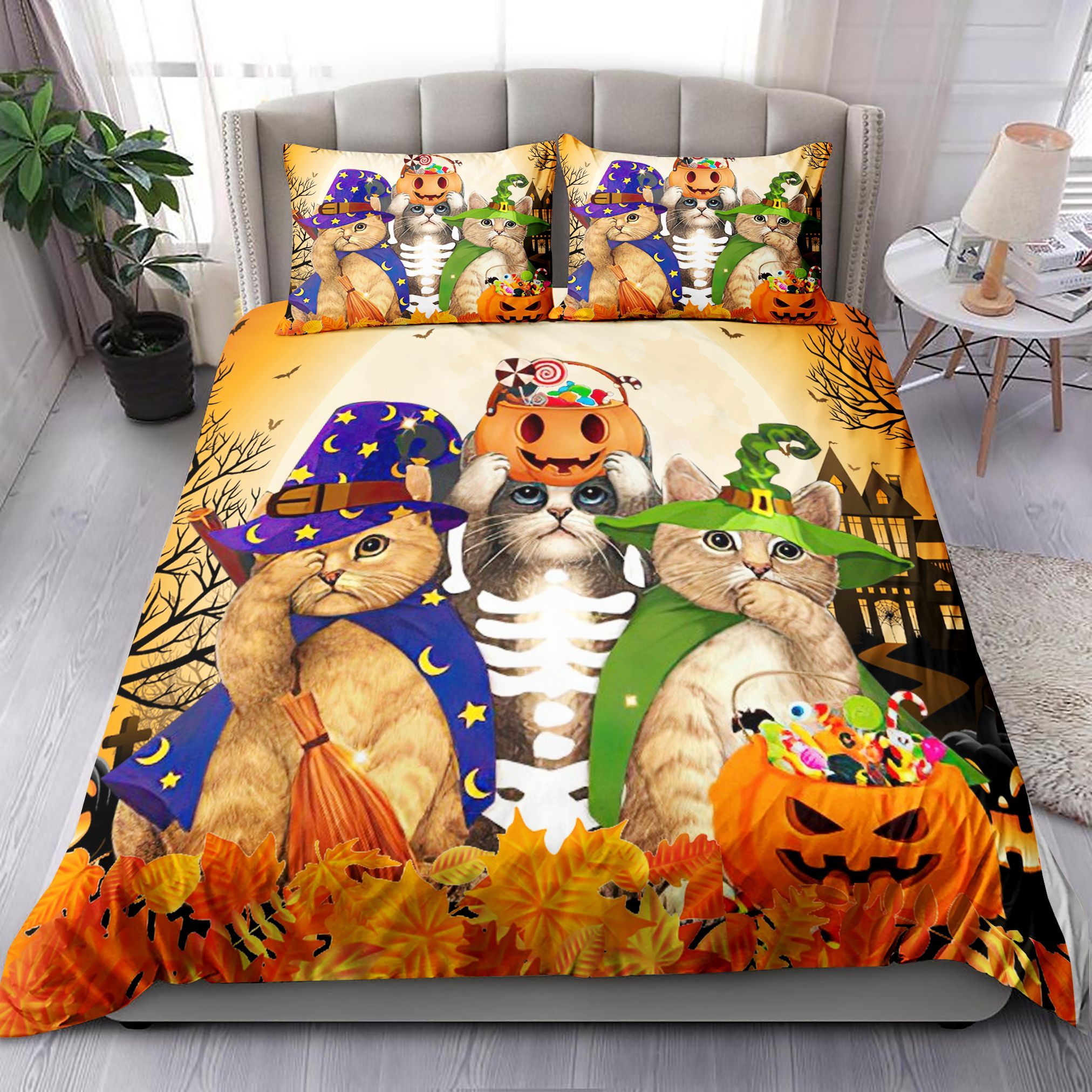 Cat Trick Or Treat Bedding Set