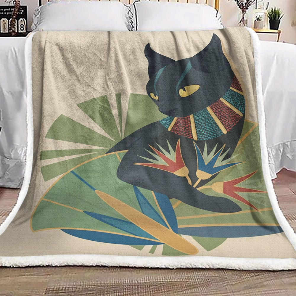 Cat Sherpa Fleece Blanket