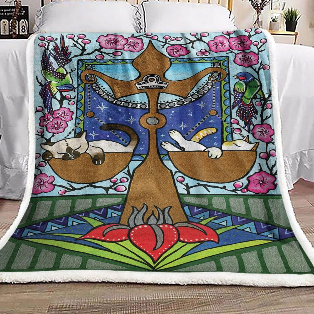Cat Sherpa Fleece Blanket
