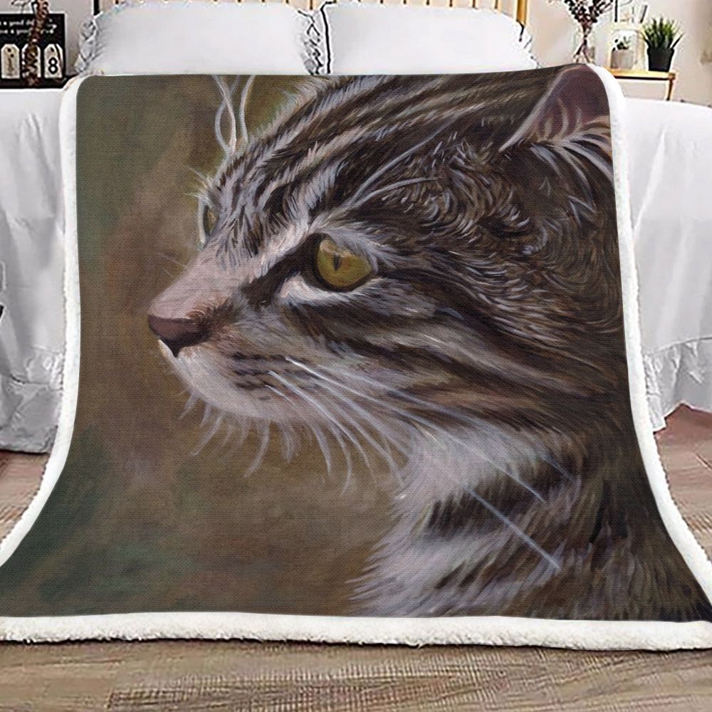 Cat Sherpa Fleece Blanket