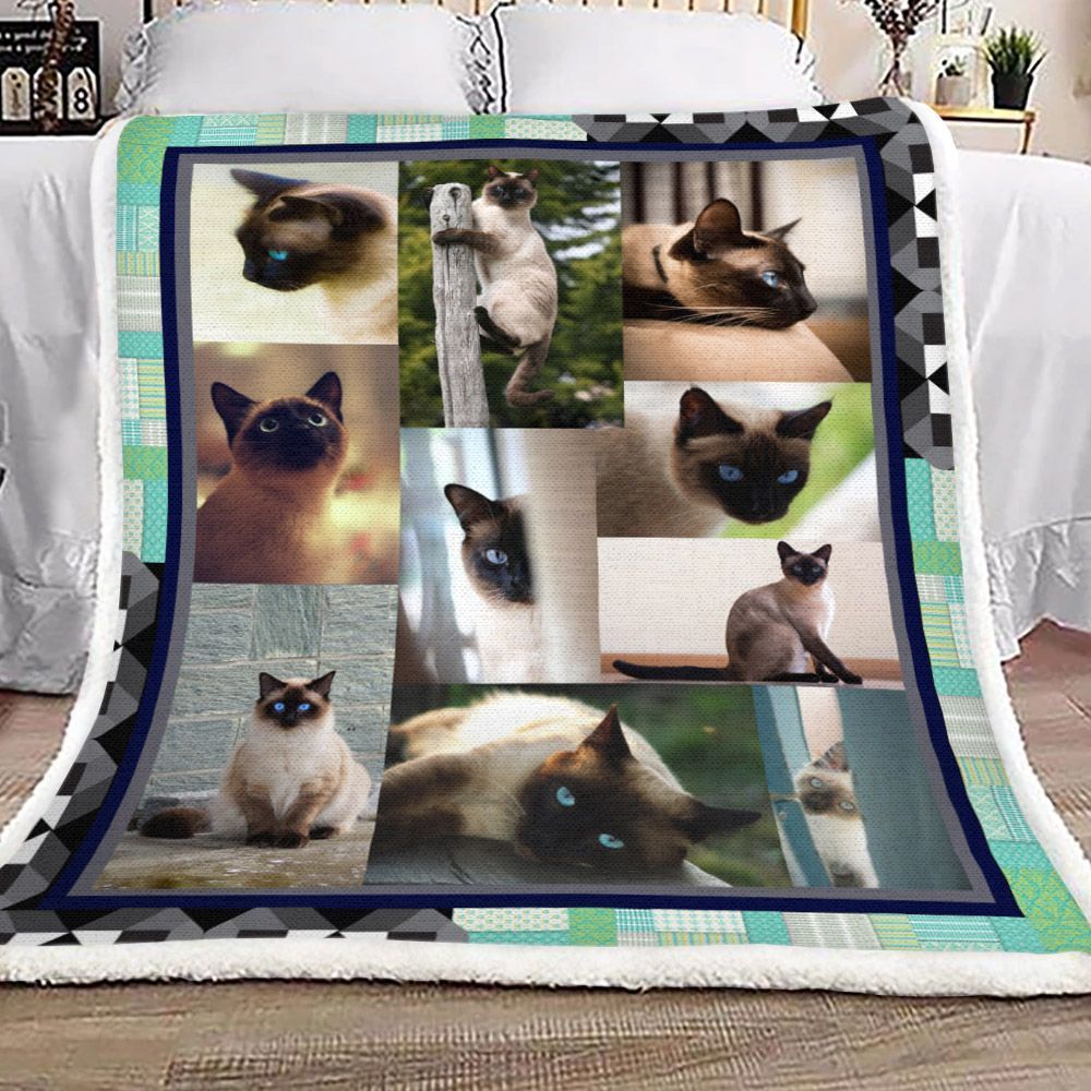 Cat Sherpa Fleece Blanket