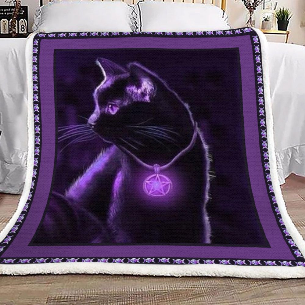 Cat Sherpa Fleece Blanket