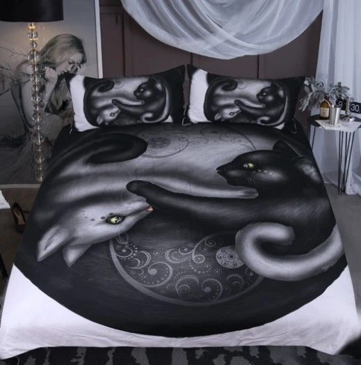 Cat Yin Yang Bedding Set