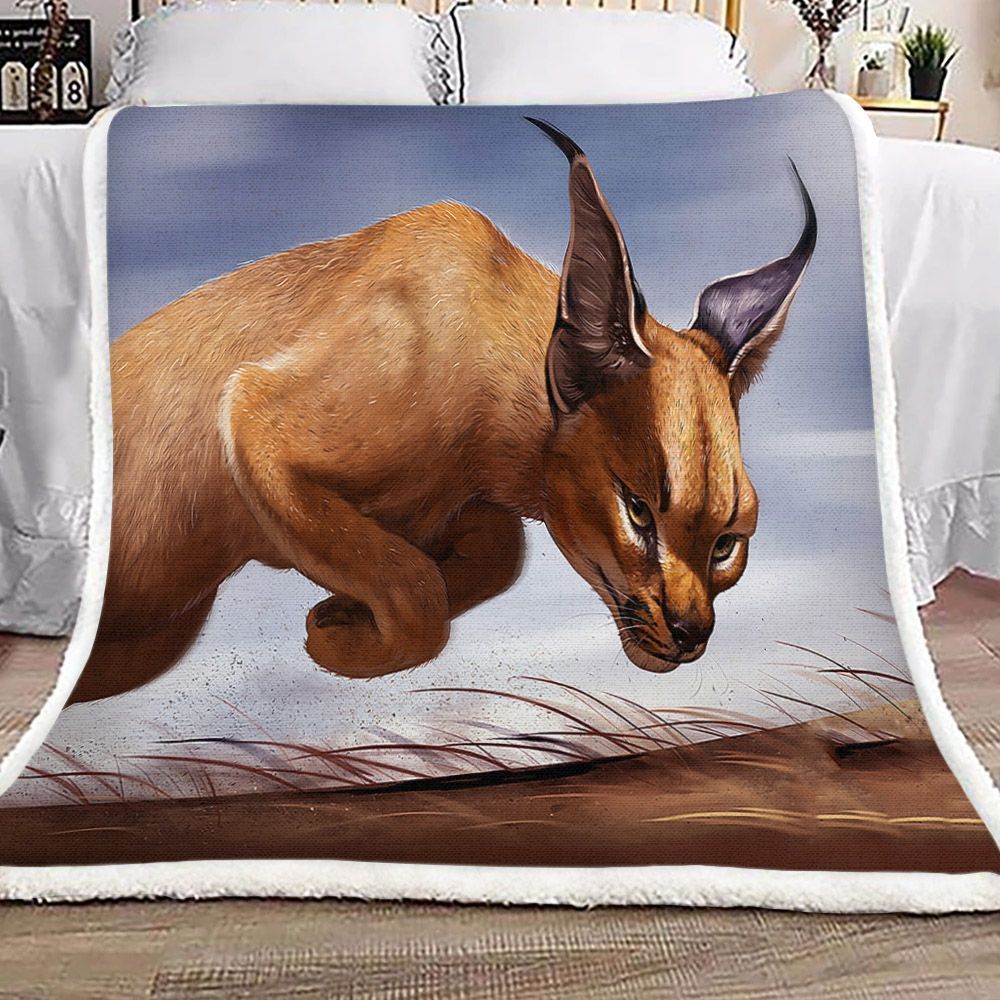 Catamancer Caracal Sherpa Fleece Blanket