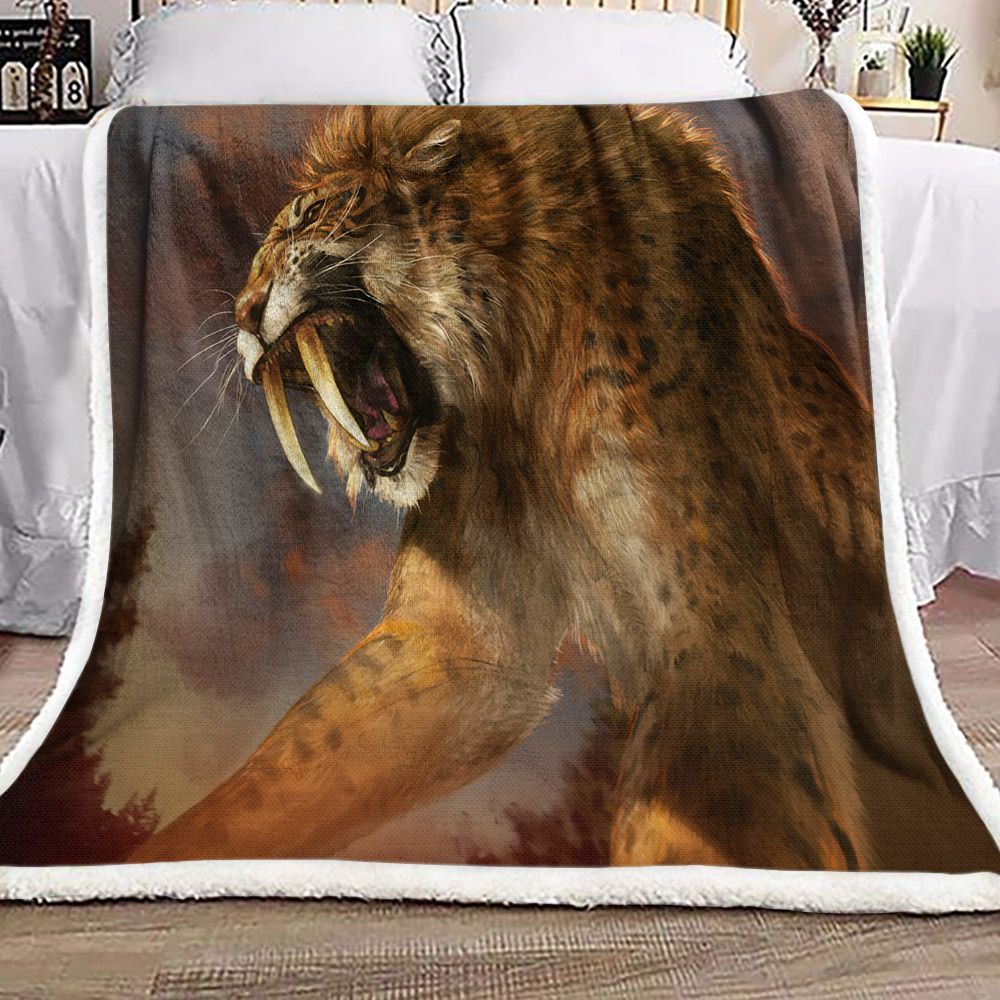Catamancer Sabertooth Sherpa Fleece Blanket