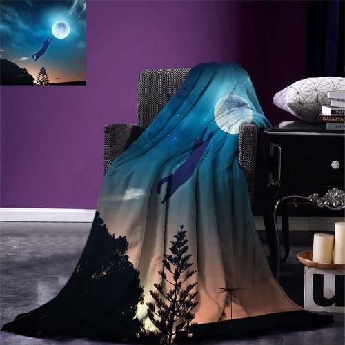 Catching The Moon Sherpa Fleece Blanket