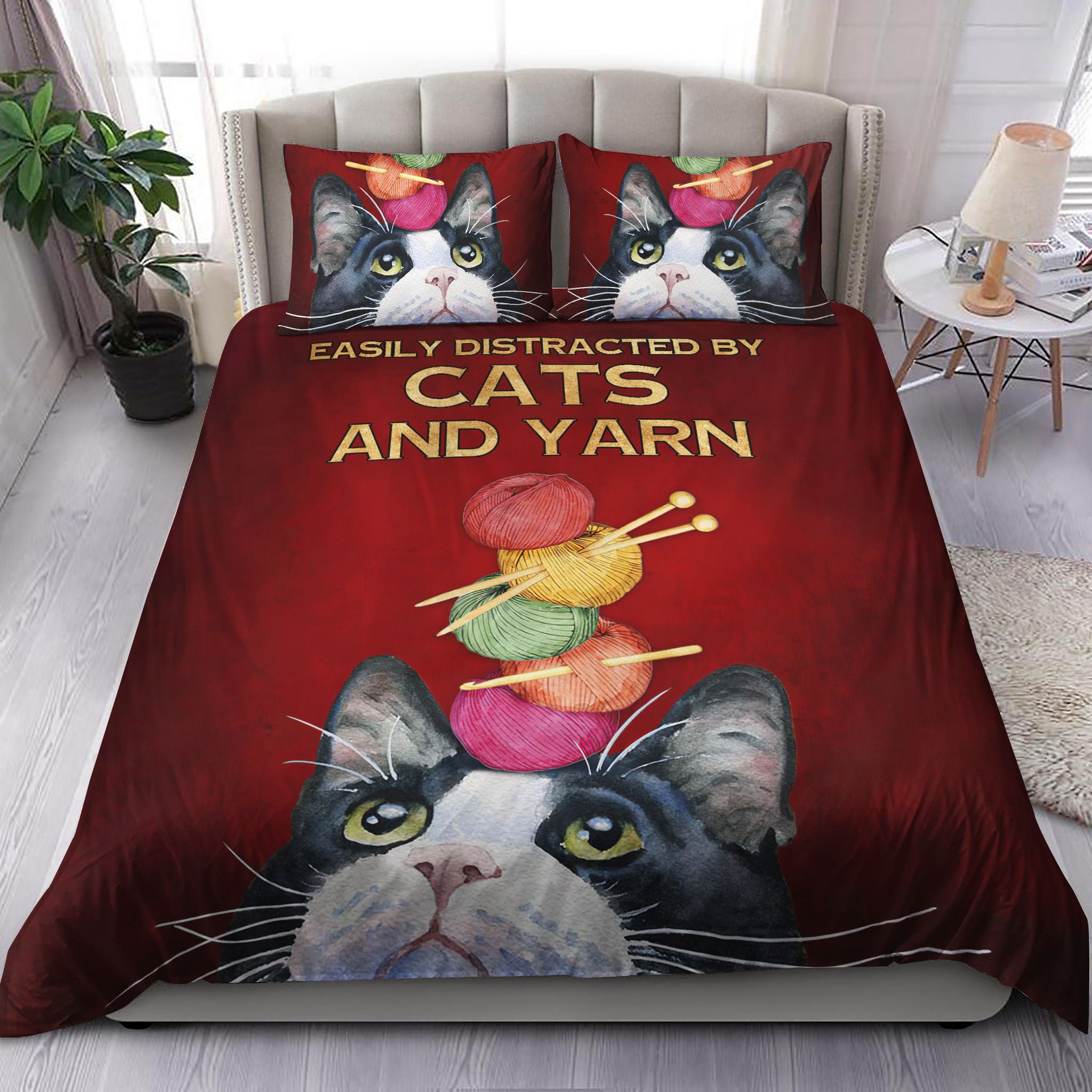 Cats And Yarn Bedding Set