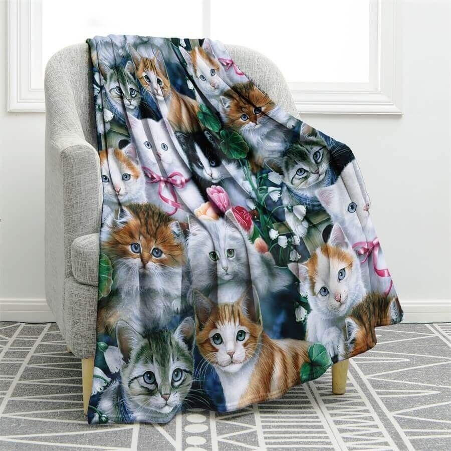 Cats Sherpa Fleece Blanket