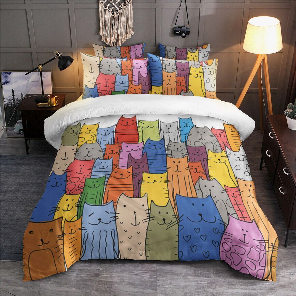 Cats Colorful Bedding Set