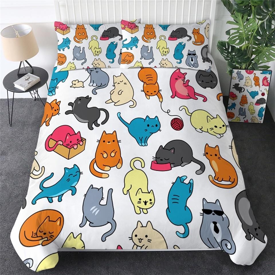 Cats Daily Position Bedding Set