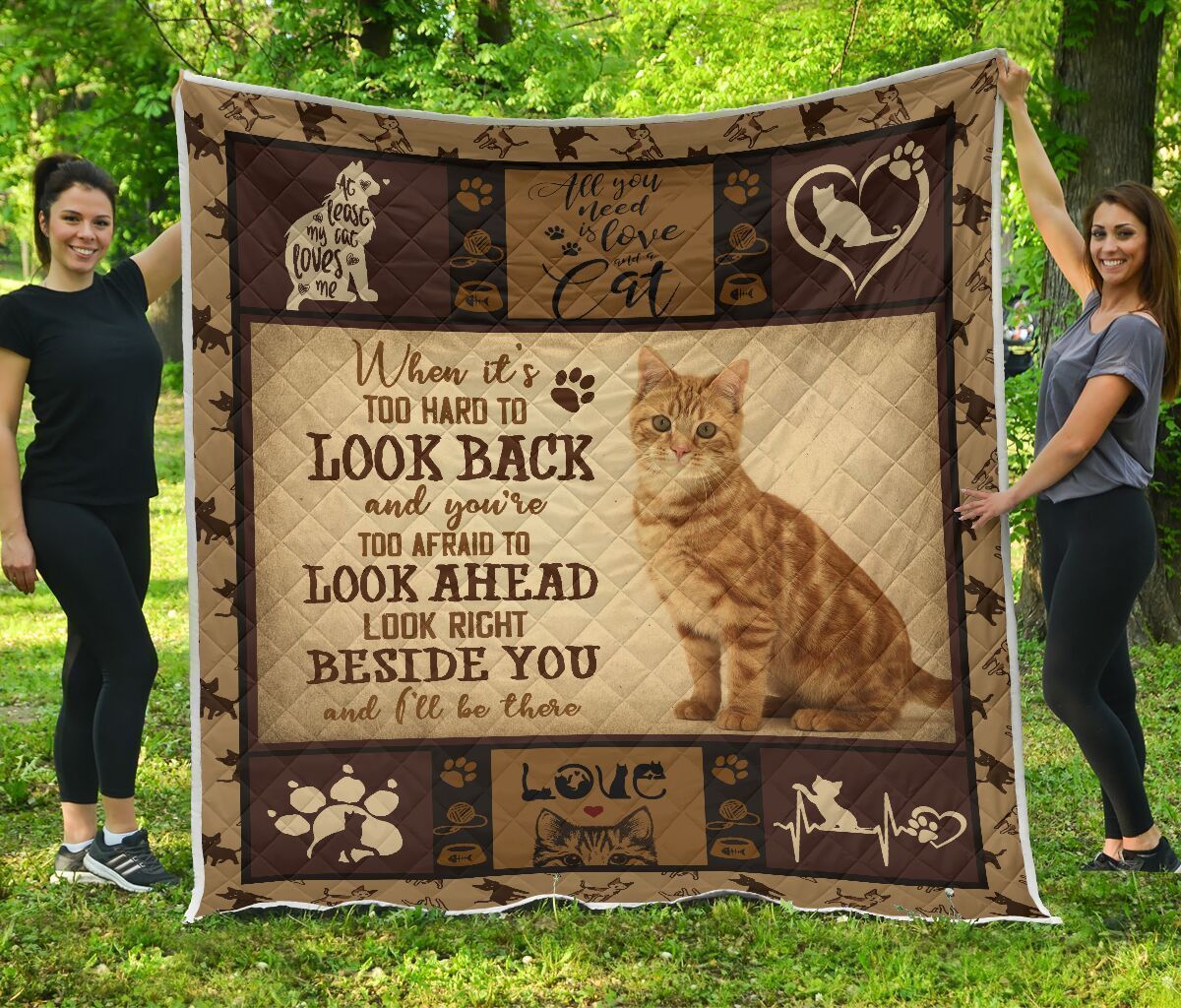Cats Ginger Cat Beside You GS-CL-DT2706 Quilt Blanket