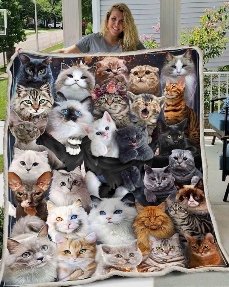 Cats Sherpa Fleece Blanket