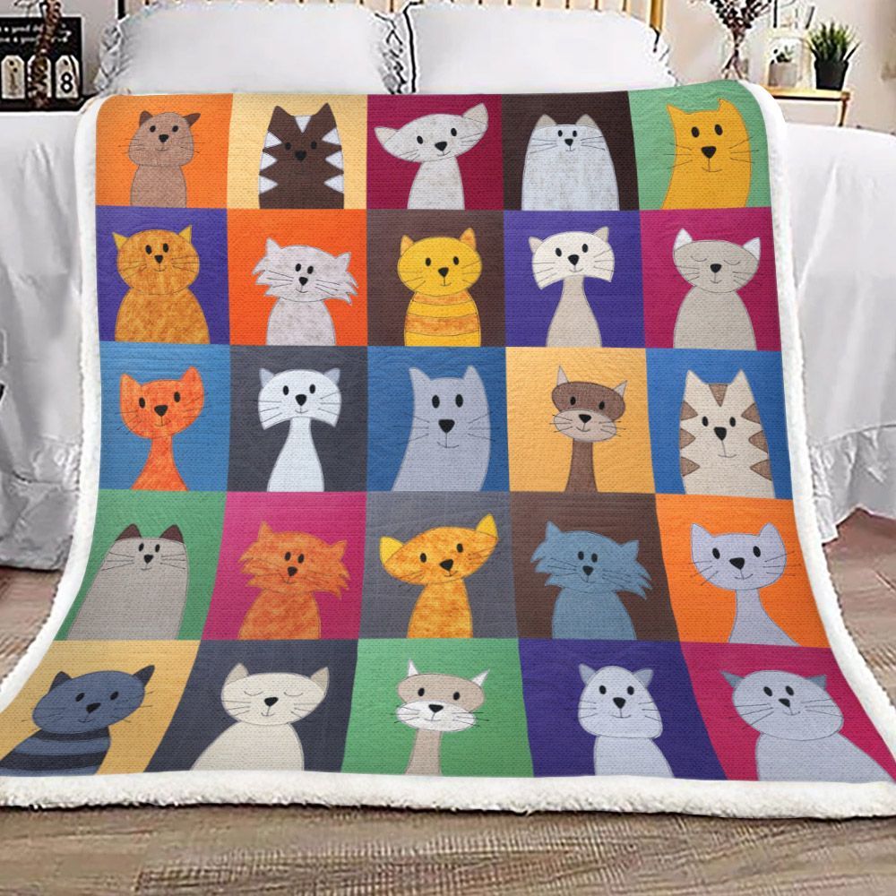 Cats Sherpa Fleece Blanket