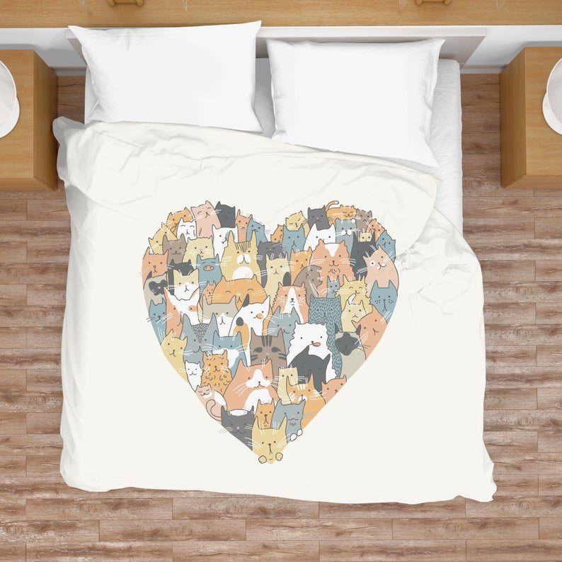 Cats Heart Bedding Set