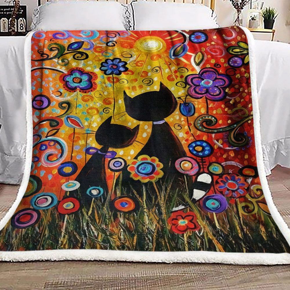 Cats Sherpa Fleece Blanket