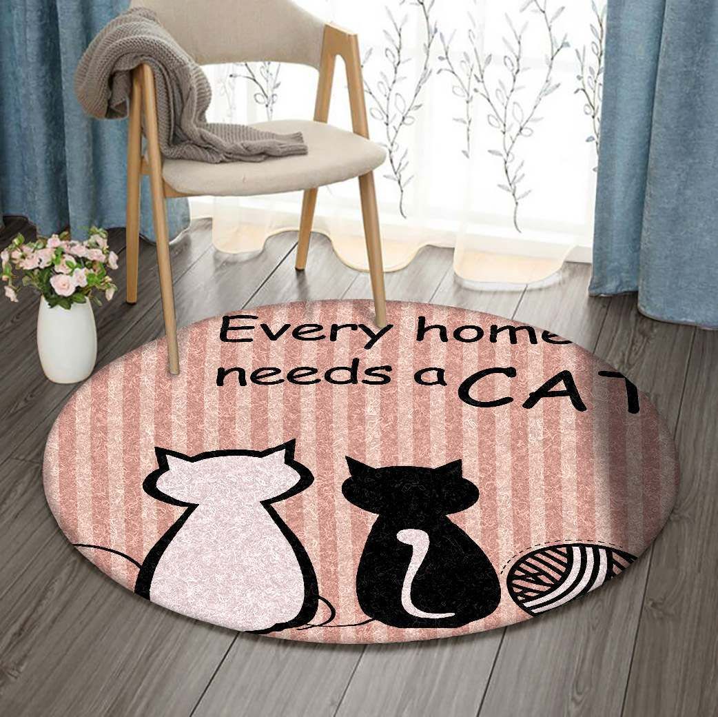 Cats Round Carpet