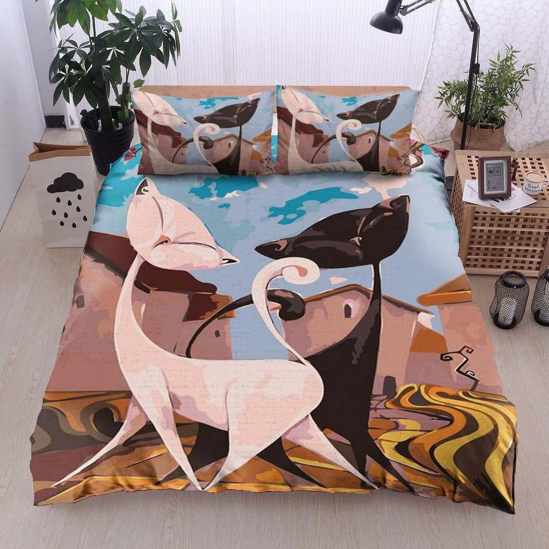 Cats Cotton Bed Sheets Spread Comforter Duvet Cover Cotton Bed Sheets Spread Comforter Bedding Set
