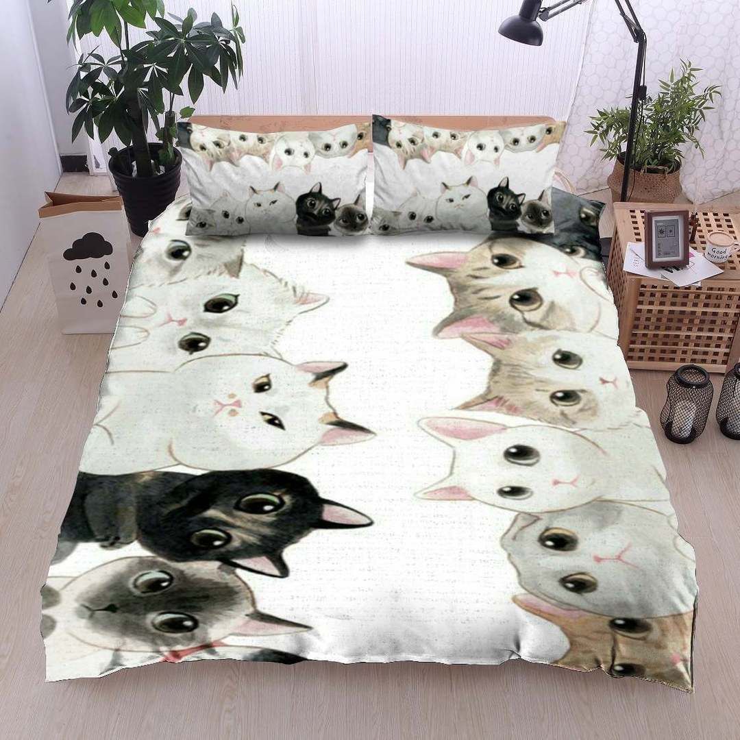Cats Cotton Bed Sheets Spread Comforter Duvet Cover Cotton Bed Sheets Spread Comforter Bedding Set