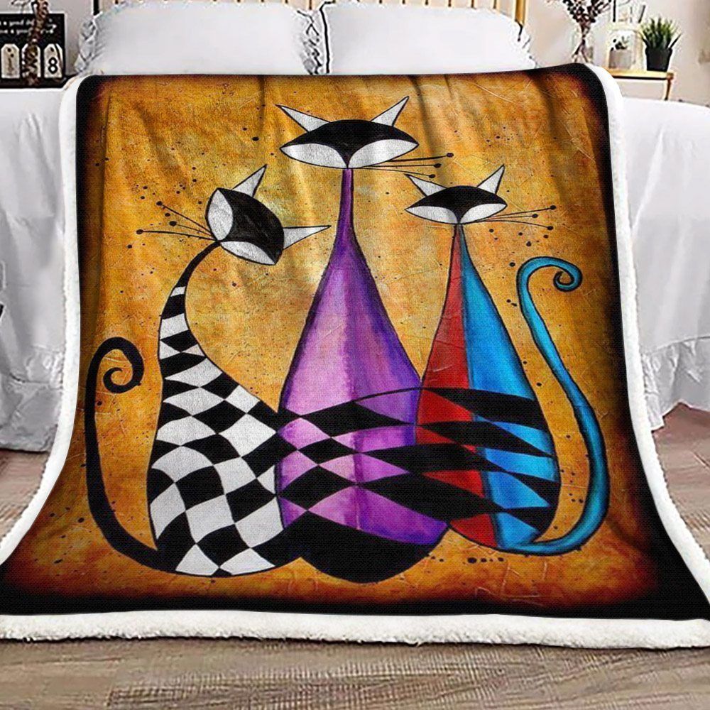 Cats Sherpa Fleece Blanket