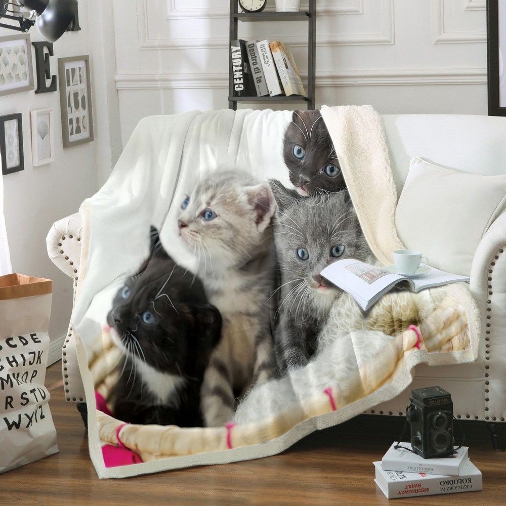 Cats Sherpa Fleece Blanket