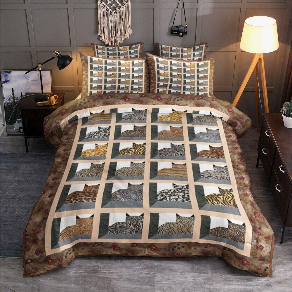 Cats In My Window Hearts Bedding Set
