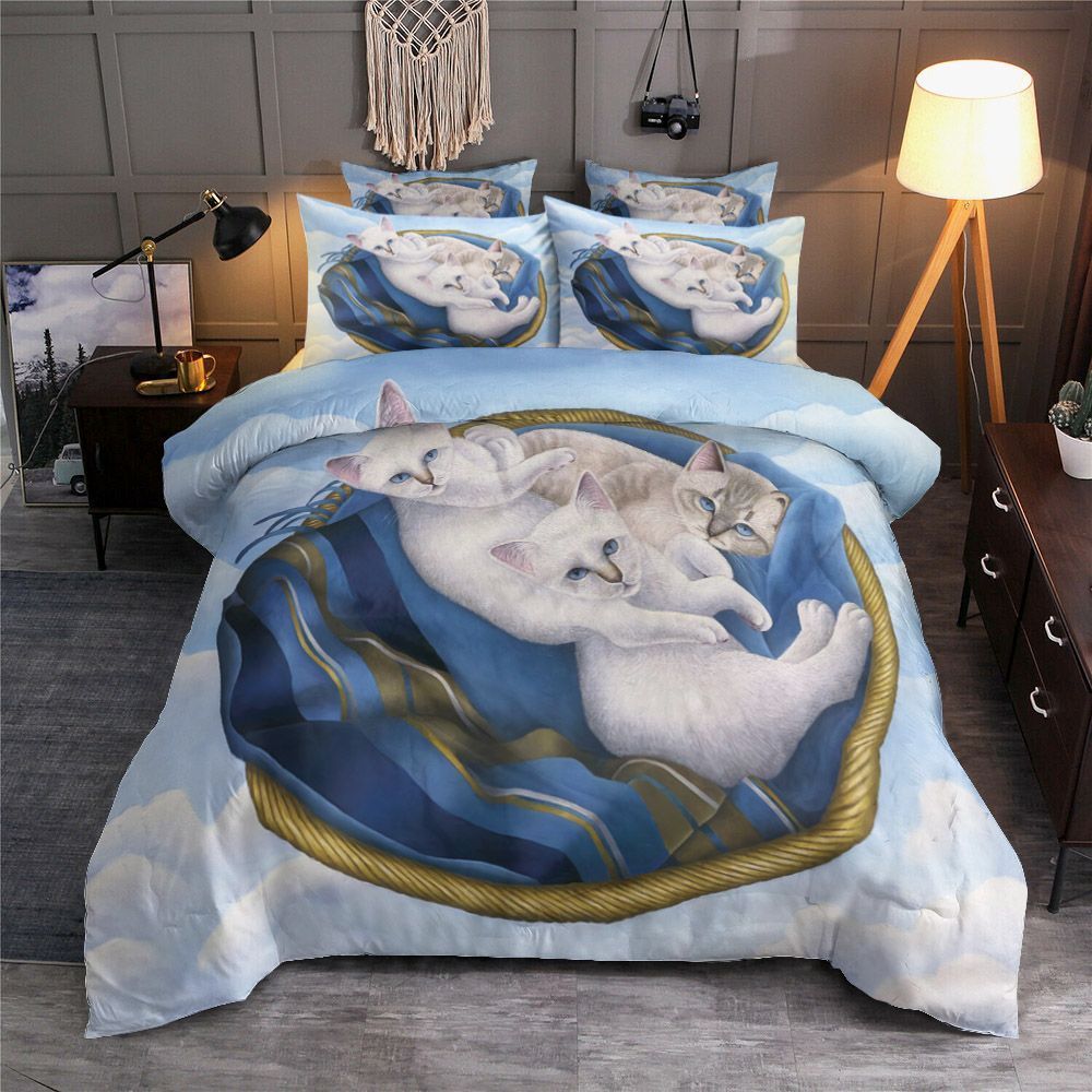Cats In Sky Basket Bedding Set