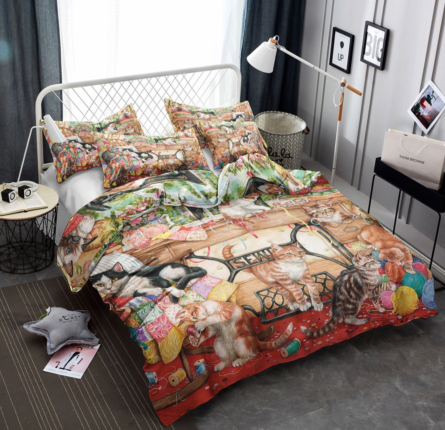 Cats Sewing Bedding Set