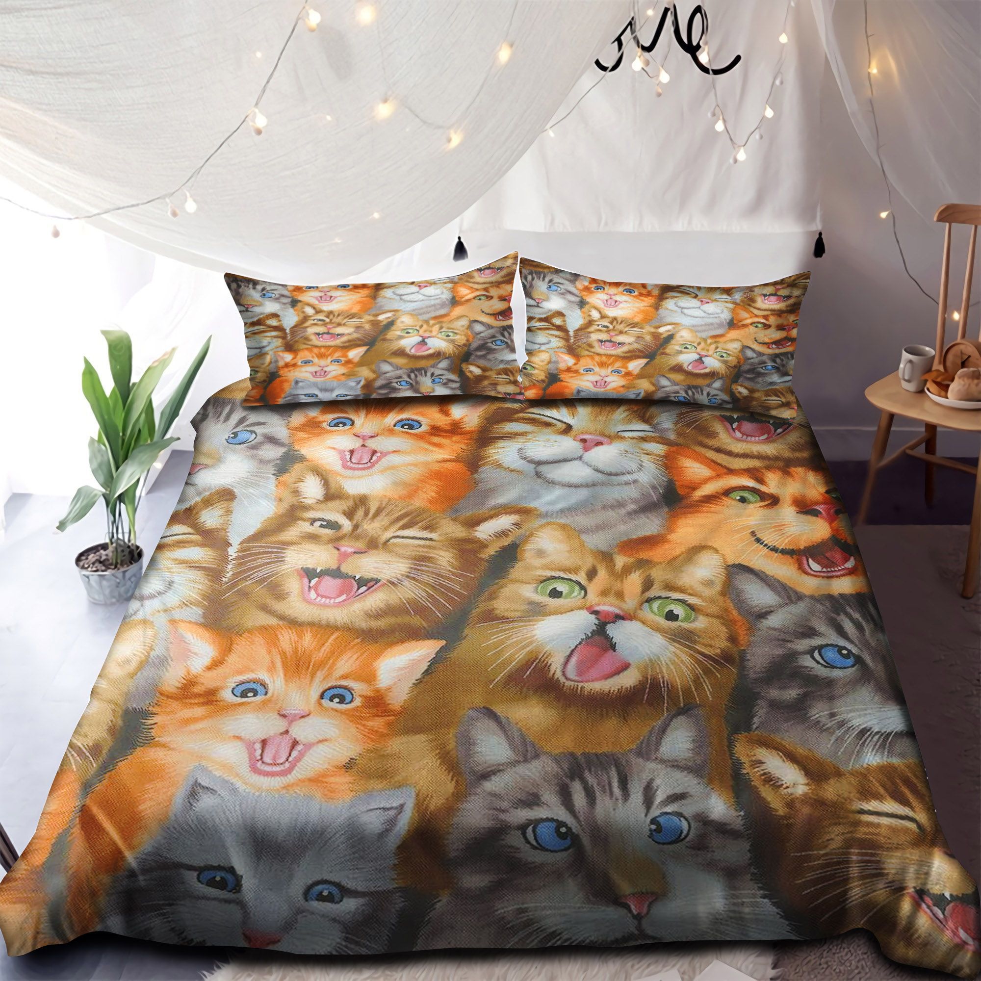 Cats Smiling Bedding Set