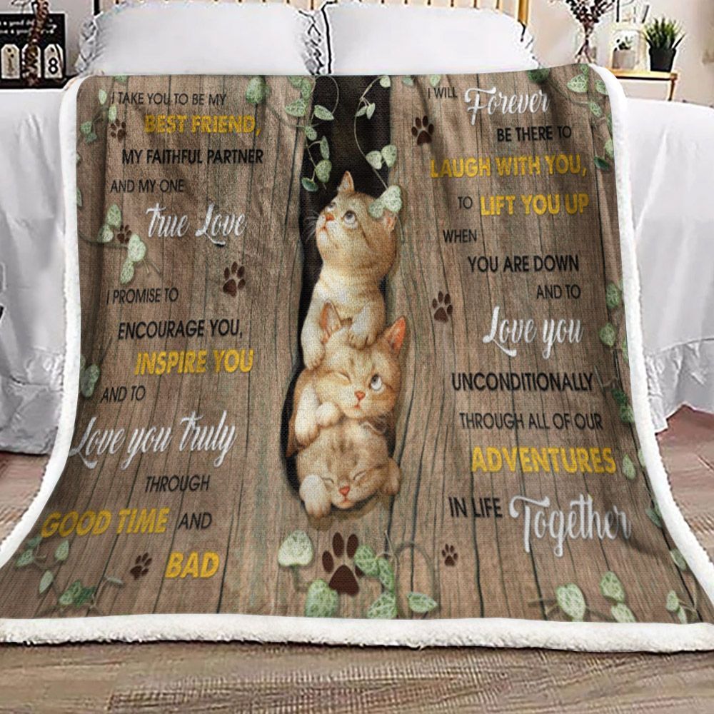 Cats Sherpa Fleece Blanket