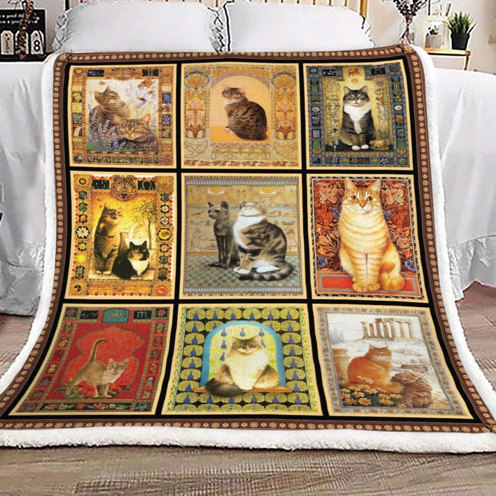 Cats Sherpa Fleece Blanket