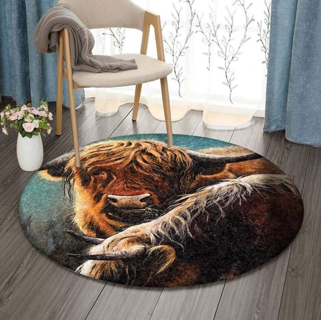 Cattle Round Carpet