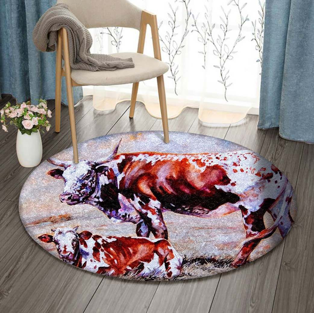 Cattle Round Carpet