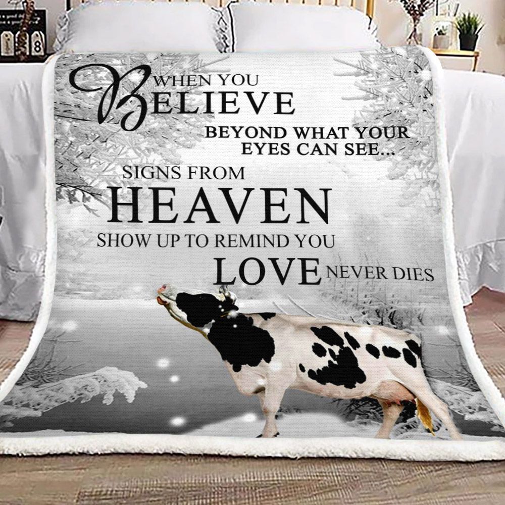 Cattle Sherpa Fleece Blanket