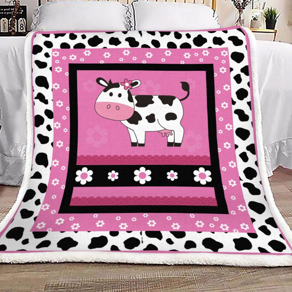 Cattle Sherpa Fleece Blanket