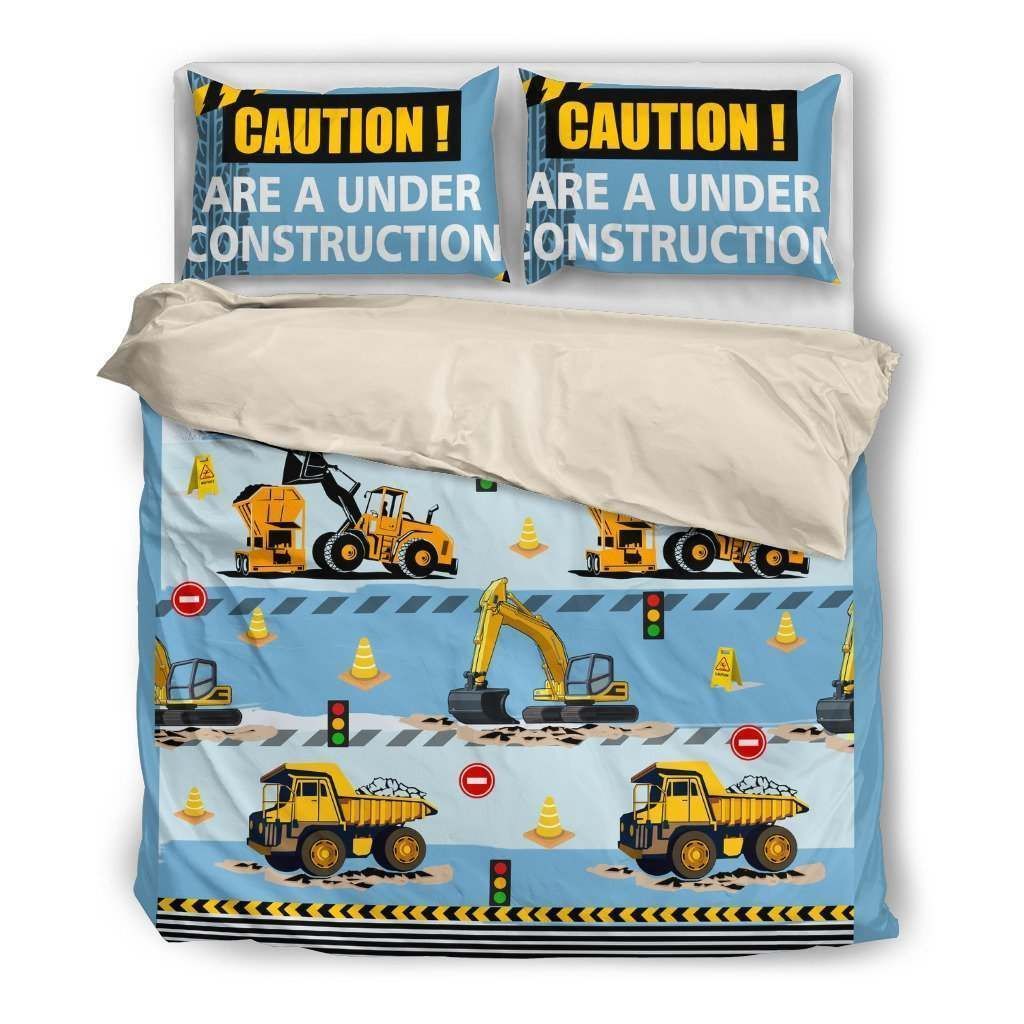 Caution Are Under Construction Bedding Set