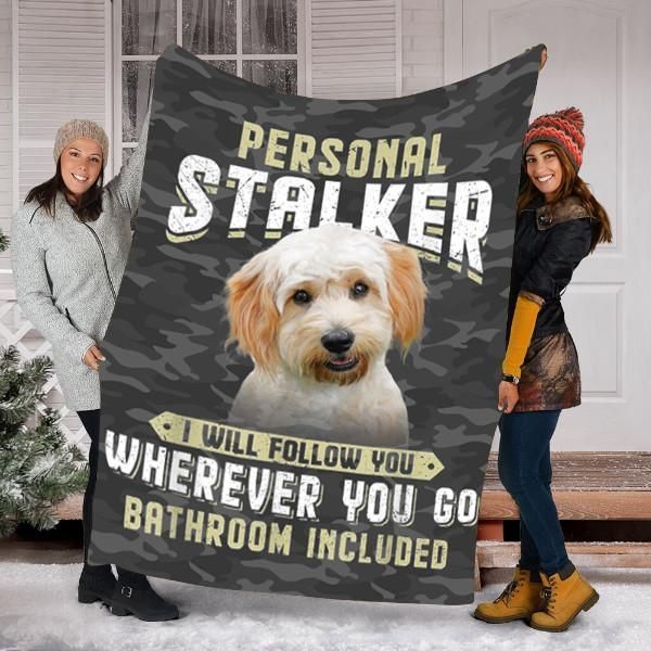 Cavachon Dog Sherpa Fleece Blanket