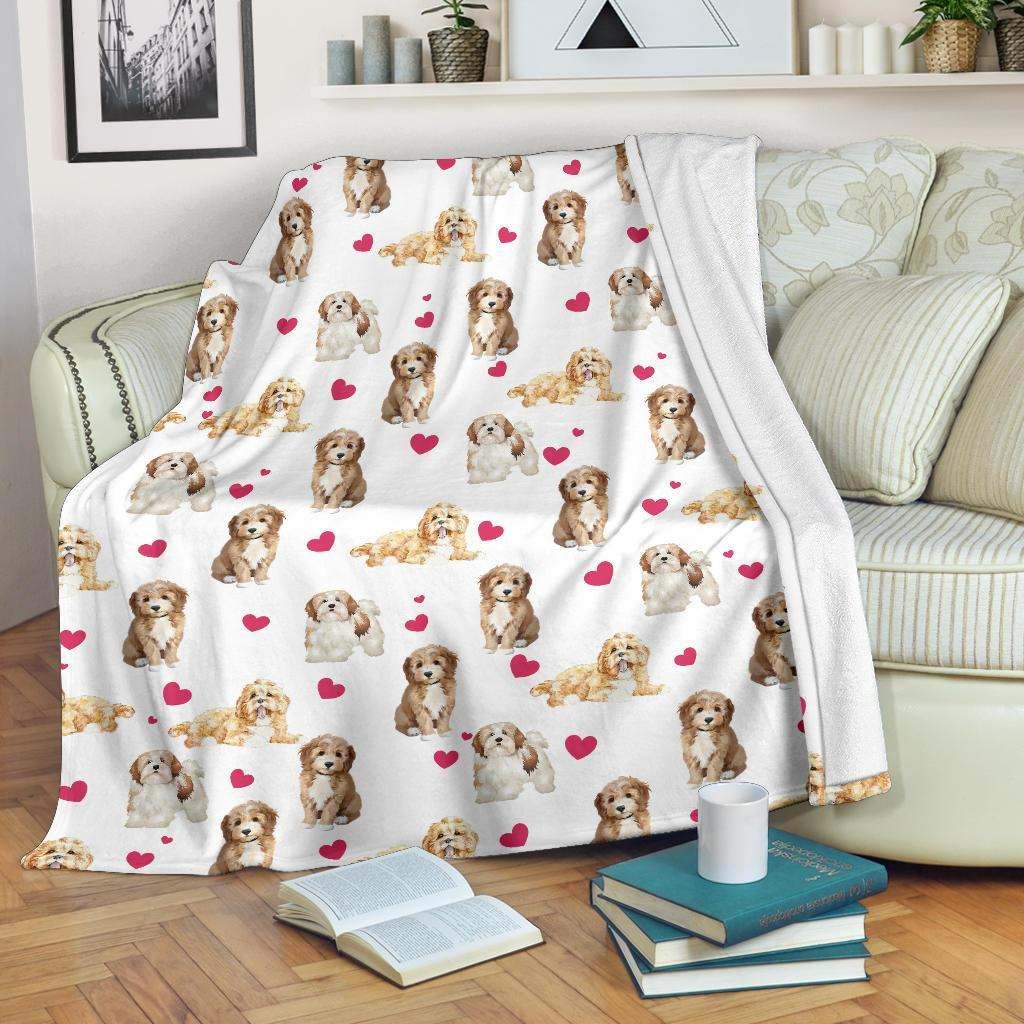 Cavachon Heart Blanket