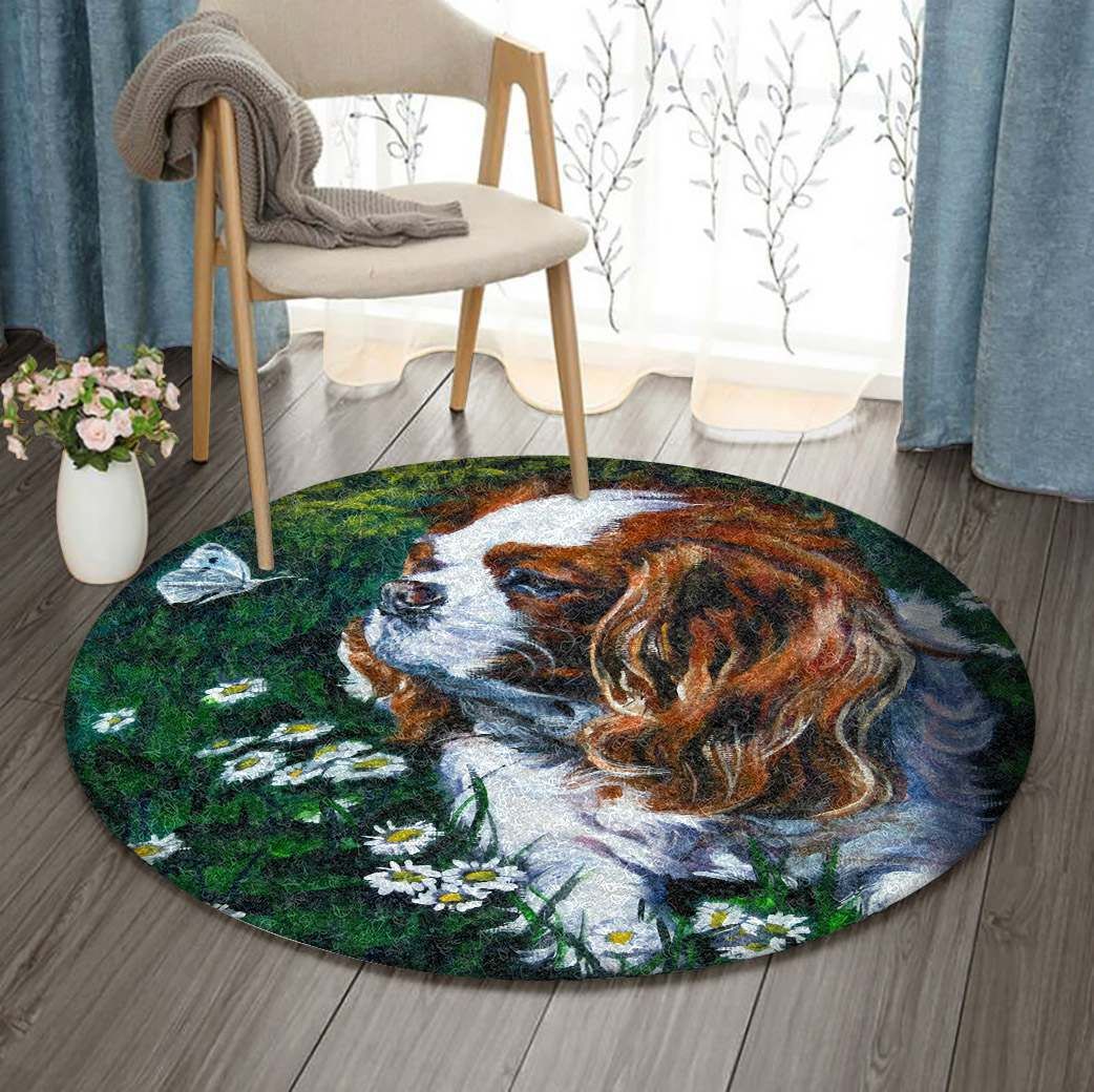 Cavalier King Charles Round Carpet
