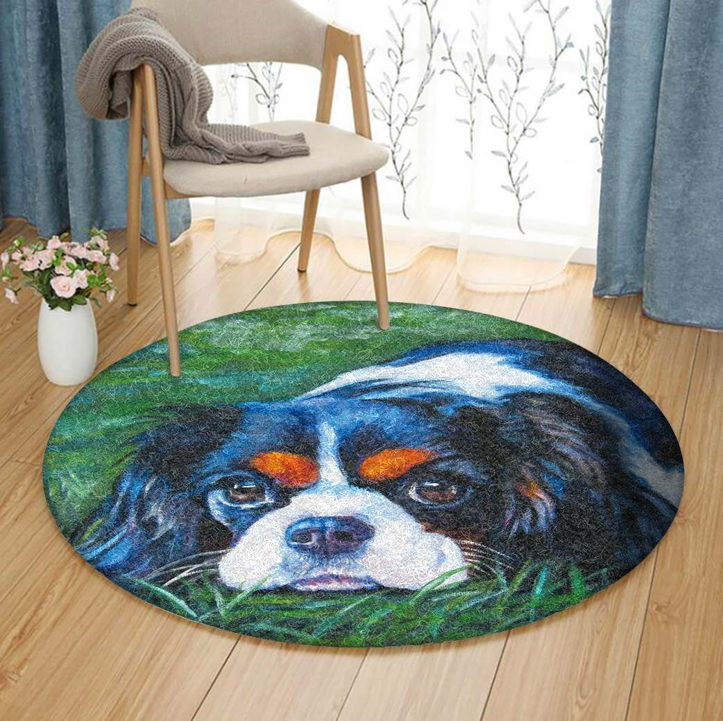 Cavalier King Charles Round Carpet