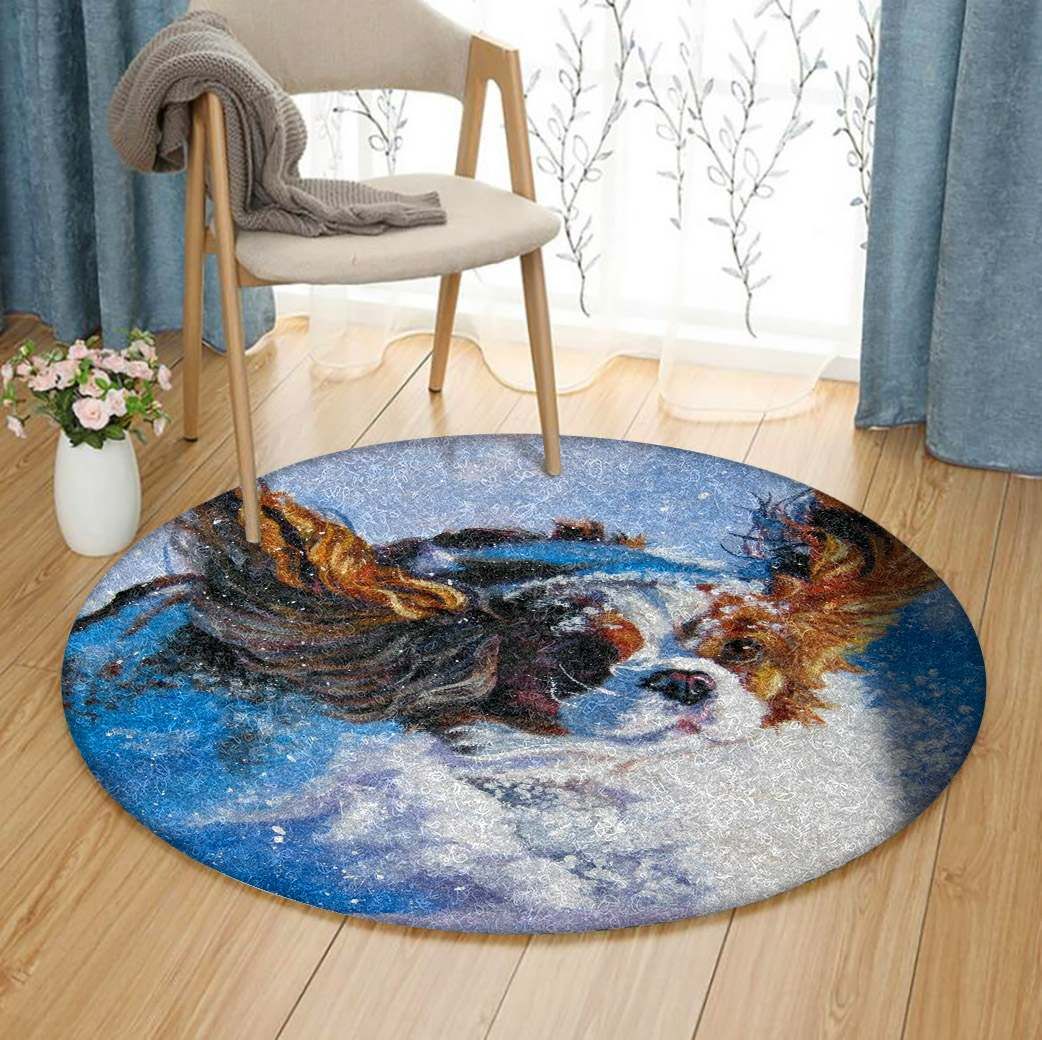 Cavalier King Charles Round Carpet