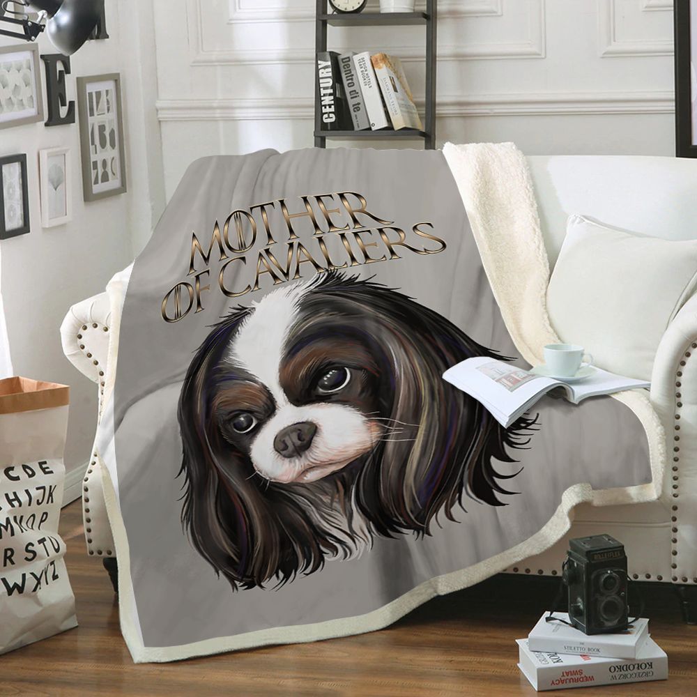 Cavalier King Charles Dog Sherpa Fleece Blanket