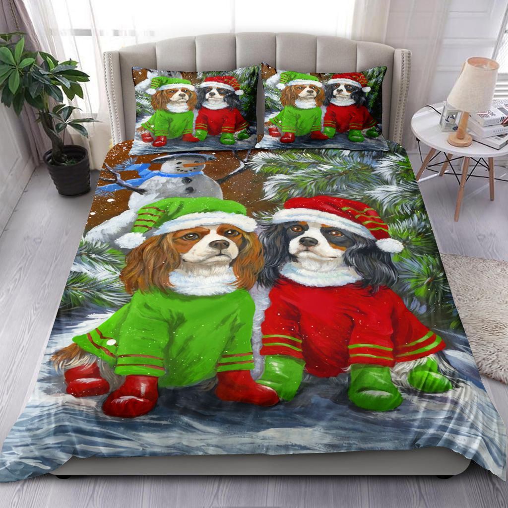 Cavalier King Charles Spaniel Christmas Bedding Set