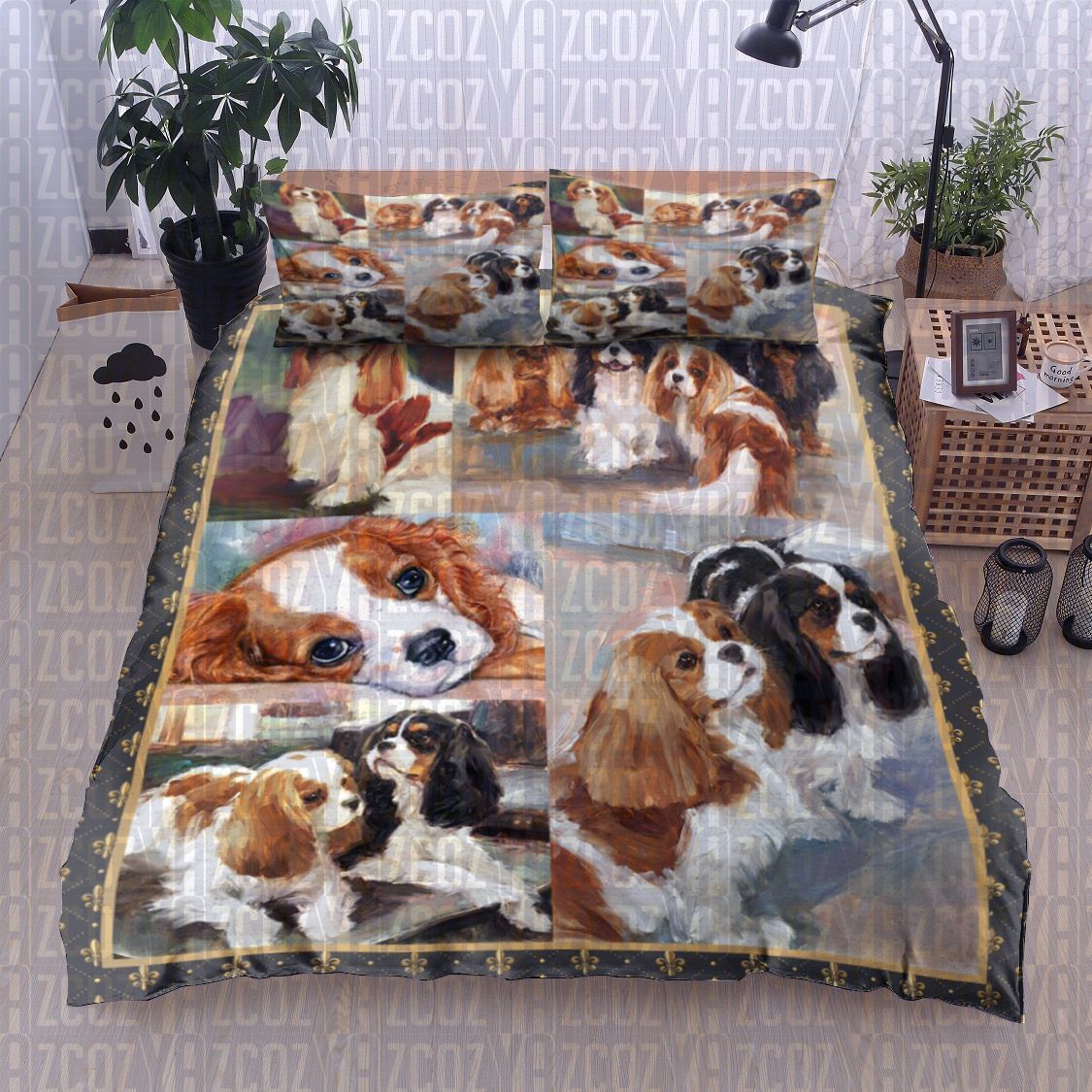 Cavalier King Charles Spaniel Dog Bedding Set