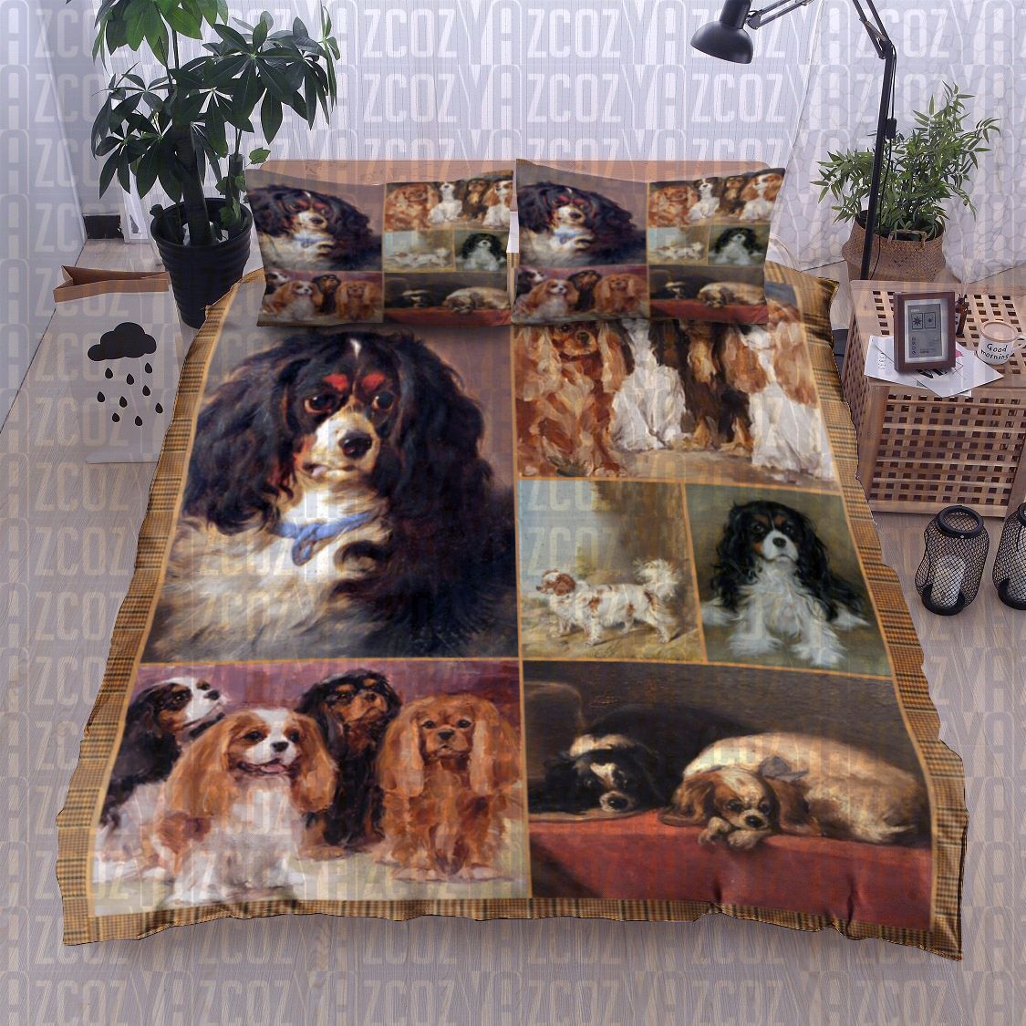 Cavalier King Charles Spaniel Dog Bedding Set