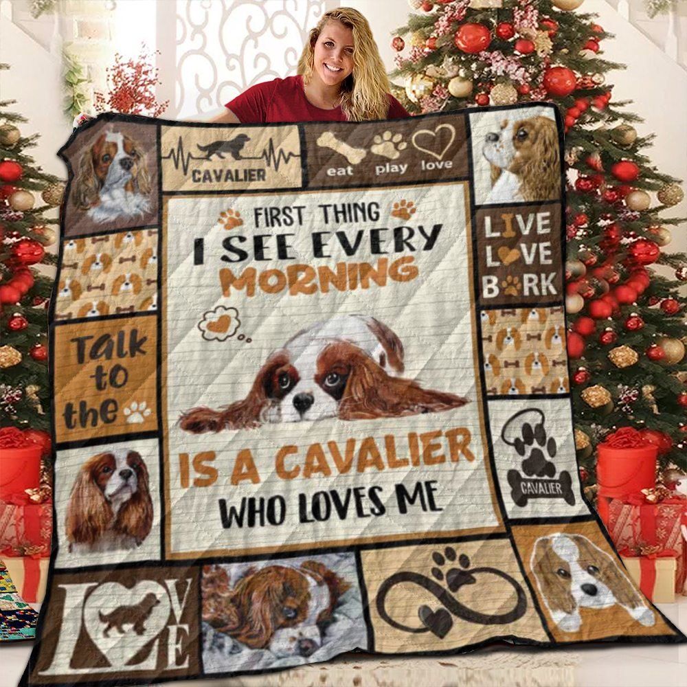 Cavalier King Charles Spaniel Dog In My Mind Quilt Blanket Christmas Christmas Gifts Merry Christmas Holiday Gifts Gift Dhc03011657Dd