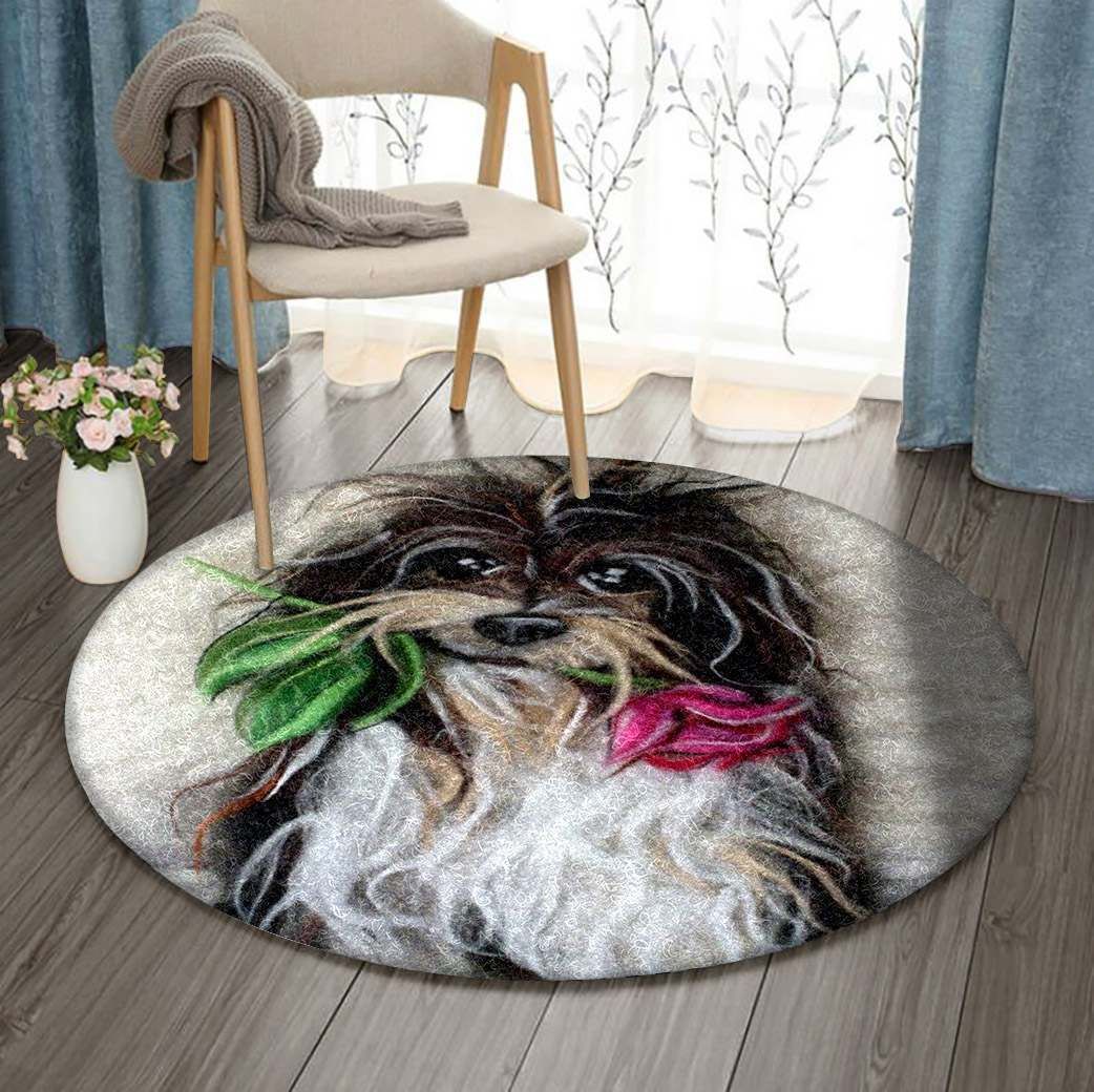 Cavalier King Charles Spaniel Round Carpet